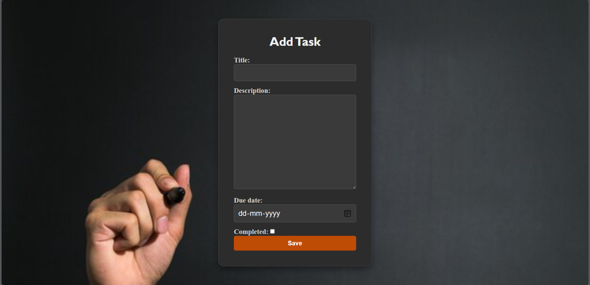 Screenshot of To-Do List Project